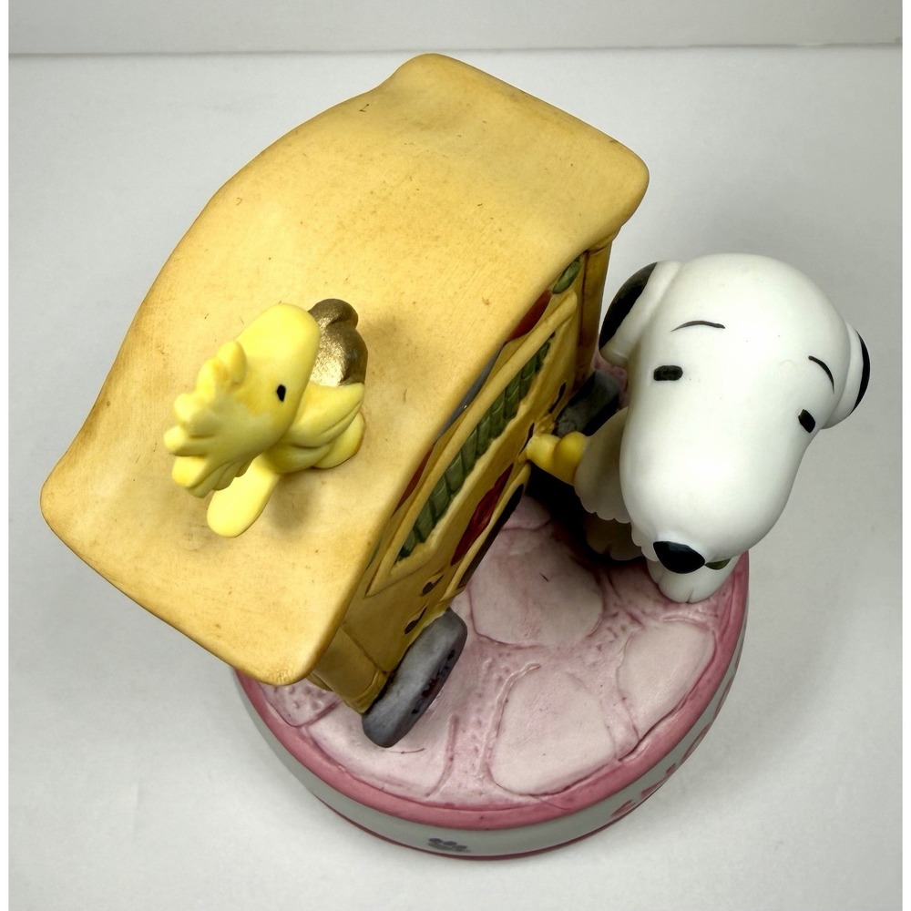 Vintage Sekiguchi Peanuts Snoopy Japan Music Box Crank Organ Figure 1997 Rare - Picture 7 of 17